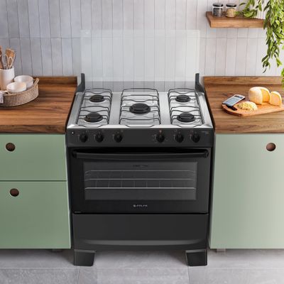 Fogão 5 Bocas Atlas Mônaco Plus com Mesa Inox