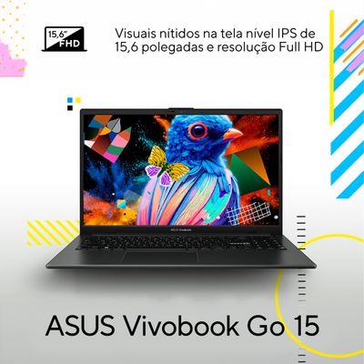 Notebook Asus Vivobook Go 15 AMD Athlon