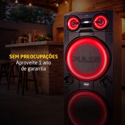 Torre de Som Pulse SP517 2500W RMS Bluetooth TWS LED Duplo Bivolt