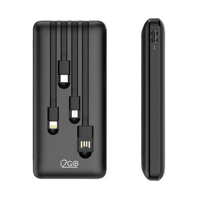 Power Bank i2GO Plus 10000mAh 4 em 1 USB-C Lightning