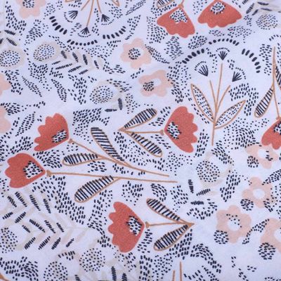 Jogo de Cama Queen Microfibra 4 Peças Floral Cazza