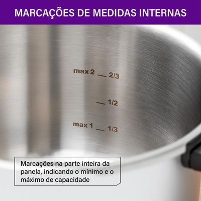 Panela de Pressão Rochedo Inox Trendy 4L