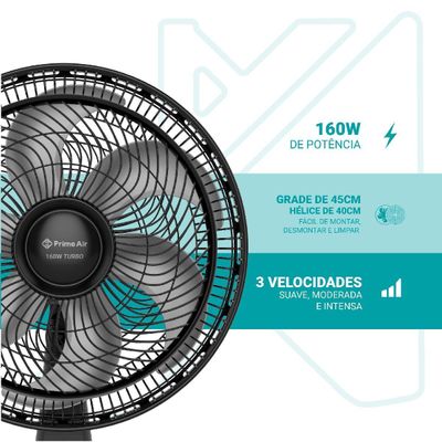 Ventilador Coluna Prime Air Silencioso 160W AVCE02 127V