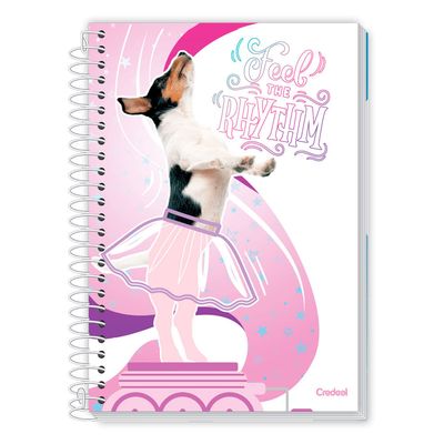 Caderno Universitário Feminino Mimo 160F/10 Matérias Credeal UNICA