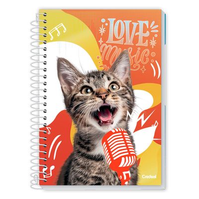 Caderno Universitário Feminino Mimo 160F/10 Matérias Credeal UNICA