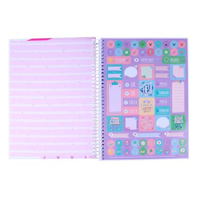 Caderno Universitário Feminino Mimo 160F/10 Matérias Credeal UNICA