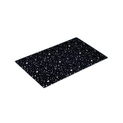 Tábua de Vidro para Corte Terrazo Preto 20cm x 30cm
