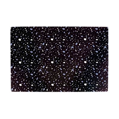 Tábua de Vidro para Corte Terrazo Preto 20cm x 30cm
