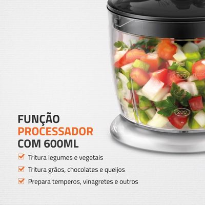 Mixer Turbo 3 em 1 Mondial Preto/Inox 500W - M-18-BI 220V