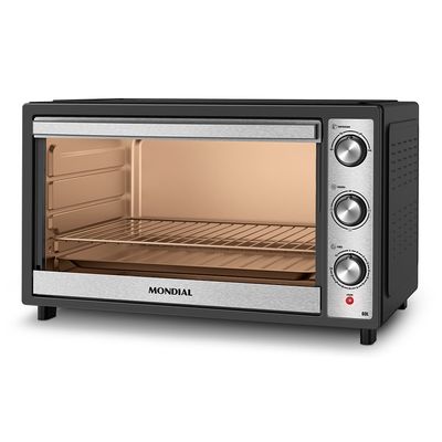 Forno Elétrico 60L Family Grill Inox Mondial Preto/Inox 1800W - FRN-60-BI 220V
