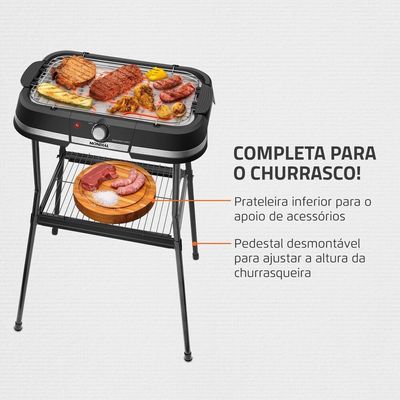 Churrasqueira Elétrica Mondial Preto 1800W - CH-09-BI 127V