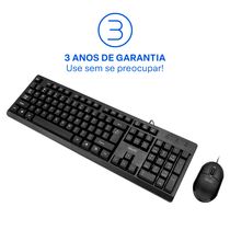 Kit Teclado com Mouse Multi CF600 TC609 Preto