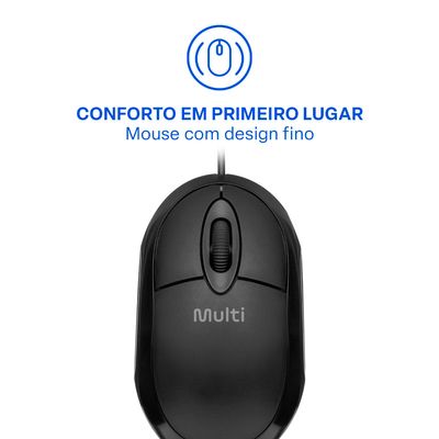 Kit Teclado com Mouse Multi CF600 TC609 Preto