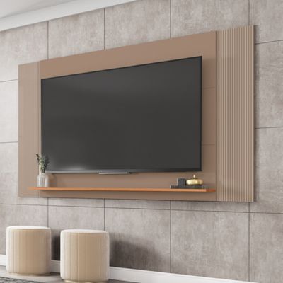 Painel Para Tv Até 65 Polegadas 3 Em 1 Jace Cinza Bege