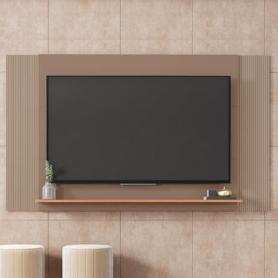 Painel Para Tv Até 65 Polegadas 3 Em 1 Jace Cinza Bege