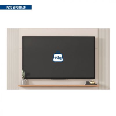 Painel Para Tv Até 65 Polegadas 3 Em 1 Jace Bege Branco