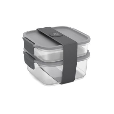 Kit Marmiteira Electrolux Lunch Box Plástico Cinza