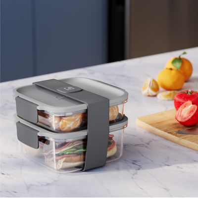 Kit Marmiteira Electrolux Lunch Box Plástico Cinza