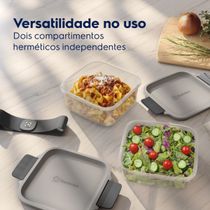 Kit Marmiteira Electrolux Lunch Box Plástico Cinza