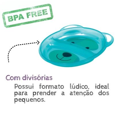 PRATO URSINHO COM DIVISORIA AZUL - BUBA