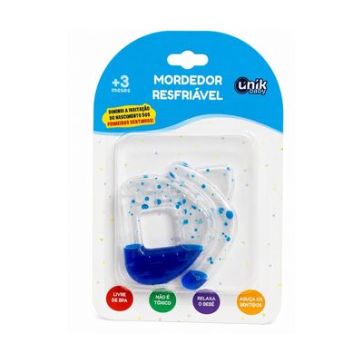 Mordedor de Silicone Resfriável Casa Azul - Unik