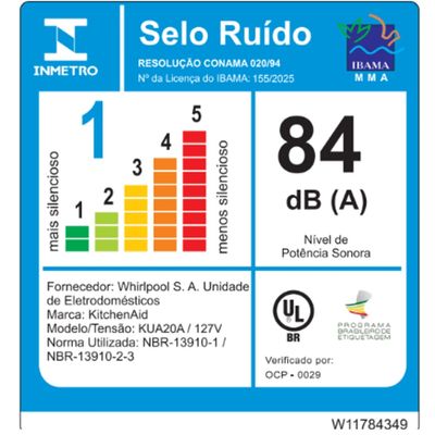 Liquidificador KitchenAid KUA20AP 10 Velocidades Preto 110V