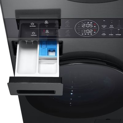 Lavadora e Secadora LG Wash Tower 14Kg Preta Inox 110V WK14BS6 110V