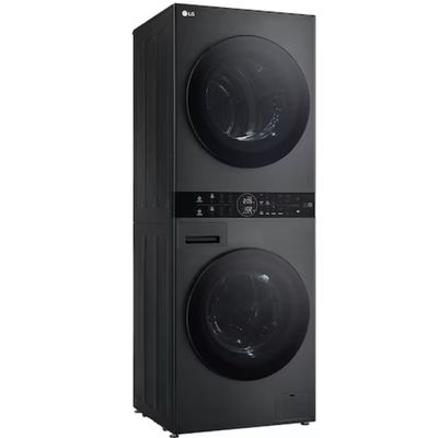 Lavadora e Secadora LG Wash Tower 14Kg Preta Inox 110V WK14BS6 110V
