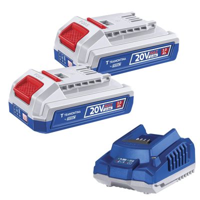 Kit 2 Baterias Tramontina 20V 2,0Ah + Carreg.