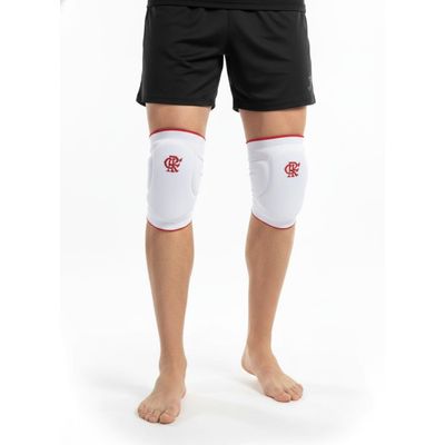 Joelheira Slide Flamengo Branco M Knit 3D Espuma 12Mm Proteç