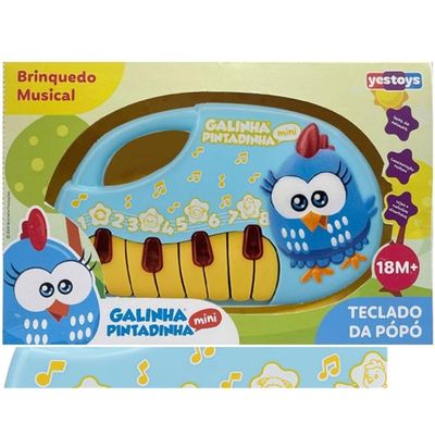 TECLADO INFANTIL DA POPO GALINHA PINTADINHA - WINFUN