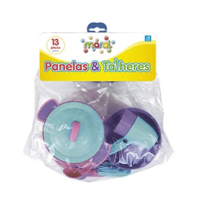 PANELAS E TALHERES 13 PEÇAS - MARAL