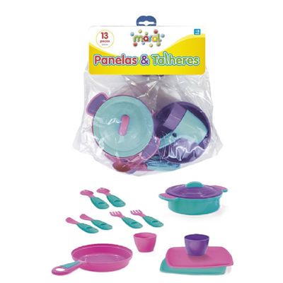 PANELAS E TALHERES 13 PEÇAS - MARAL