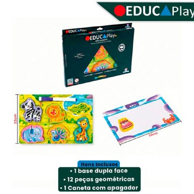 BRINQUEDO EDUCATIVO DE MADEIRA LOUSA QUEBRA CABECA - POLIBRINQ