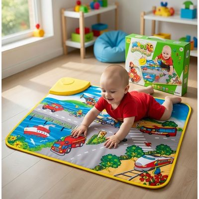 TAPETE MUSICAL INFANTIL TRANSPORTES COM LED E SONS - XCELL