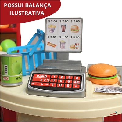 SUPERMERCADO INFANTIL COM CARRINHO DE COMPRA - IMPORTWAY