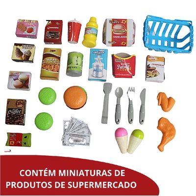SUPERMERCADO INFANTIL COM CARRINHO DE COMPRA - IMPORTWAY