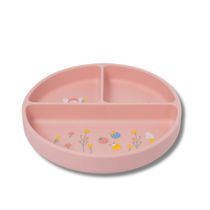 PRATINHO DE SILICONE COM VENTOSA E DIVISÓRIA FADINHA ROSA - BUP BABY