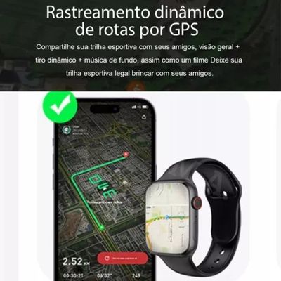 RELOGIO SMARTWATCH INTELIGENTE S9 LARANJA - KHOSTAR