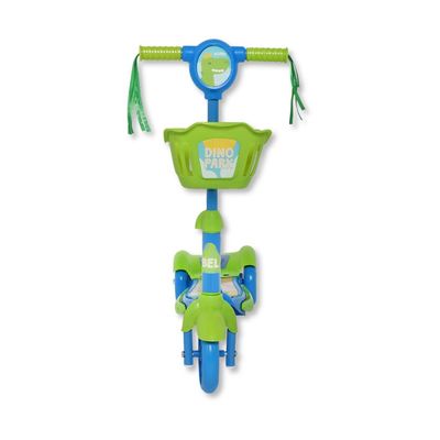 PATINETE INFANTIL 3 RODAS DINO AZUL - BELFIX
