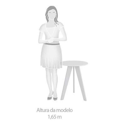 MESINHA RETRO BRANCO BRILHO/AMENDOA - MOVEIS PEROBA