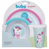 KIT REFEICAO ANIMAL FUN UNICORNIO - BUBA