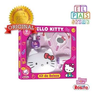 KIT DE BELEZA INFANTIL HELLO KITTY COM BOLSA E ACESSORIOS - NOVABRINK