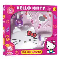 KIT DE BELEZA INFANTIL HELLO KITTY COM BOLSA E ACESSORIOS - NOVABRINK