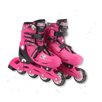 KIT PATINS 4 RODAS MINNIE COM ACESSÓRIOS (TAM 32 - 35) - BBR TOYS