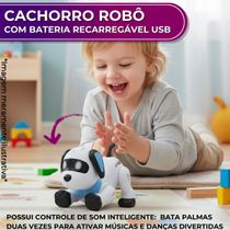 CACHORRO ROBO PROGRAMAVEL COM CONTROLE REMOTO (RB2391) - ZIPPY TOYS