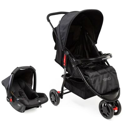 CARRINHO DE BEBE COM BEBE CONFORTO TRINO DUO PRETO - INFANTI