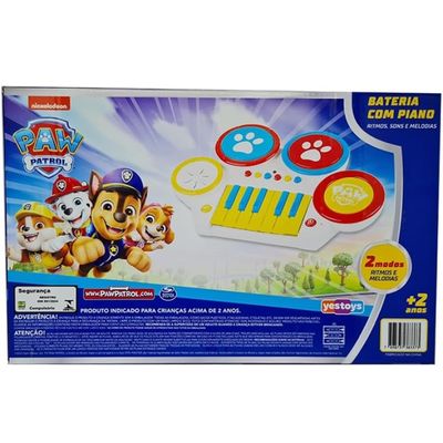 BATERIA COM PIANO INFANTIL PATRULHA CANINA - WINFUN