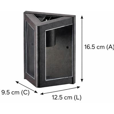 Jogo 4 Arandelas Smart Luminárias Parede Triangular Marrom Dital Jardins Corredores Área Gourmet