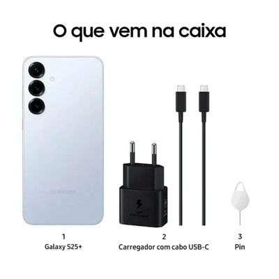 Smartphone Samsung S25+ 5G 12GB 256GB Prata